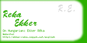 reka ekker business card